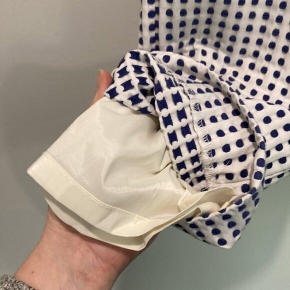 BANANA Republic Blue Polka Dot Pants  sz - Picture 14 of 16